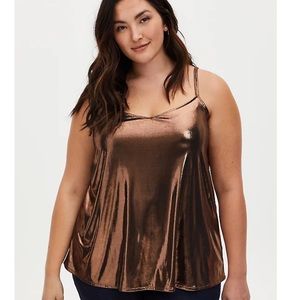 Liquid bronze tank top *never worn*